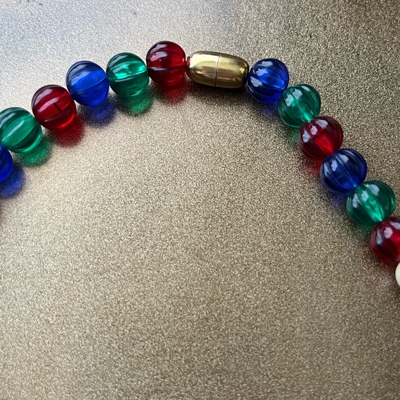 Avon Vintage Faux Pearl Beaded Multicolor Necklace 18 inch - Picture 9 of 16